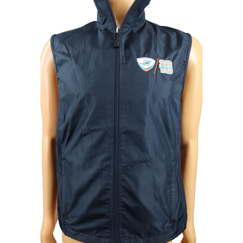 Miami Dolphins Women's Windbreaker Vest‎ Size S SDCC 10 Black NWT New